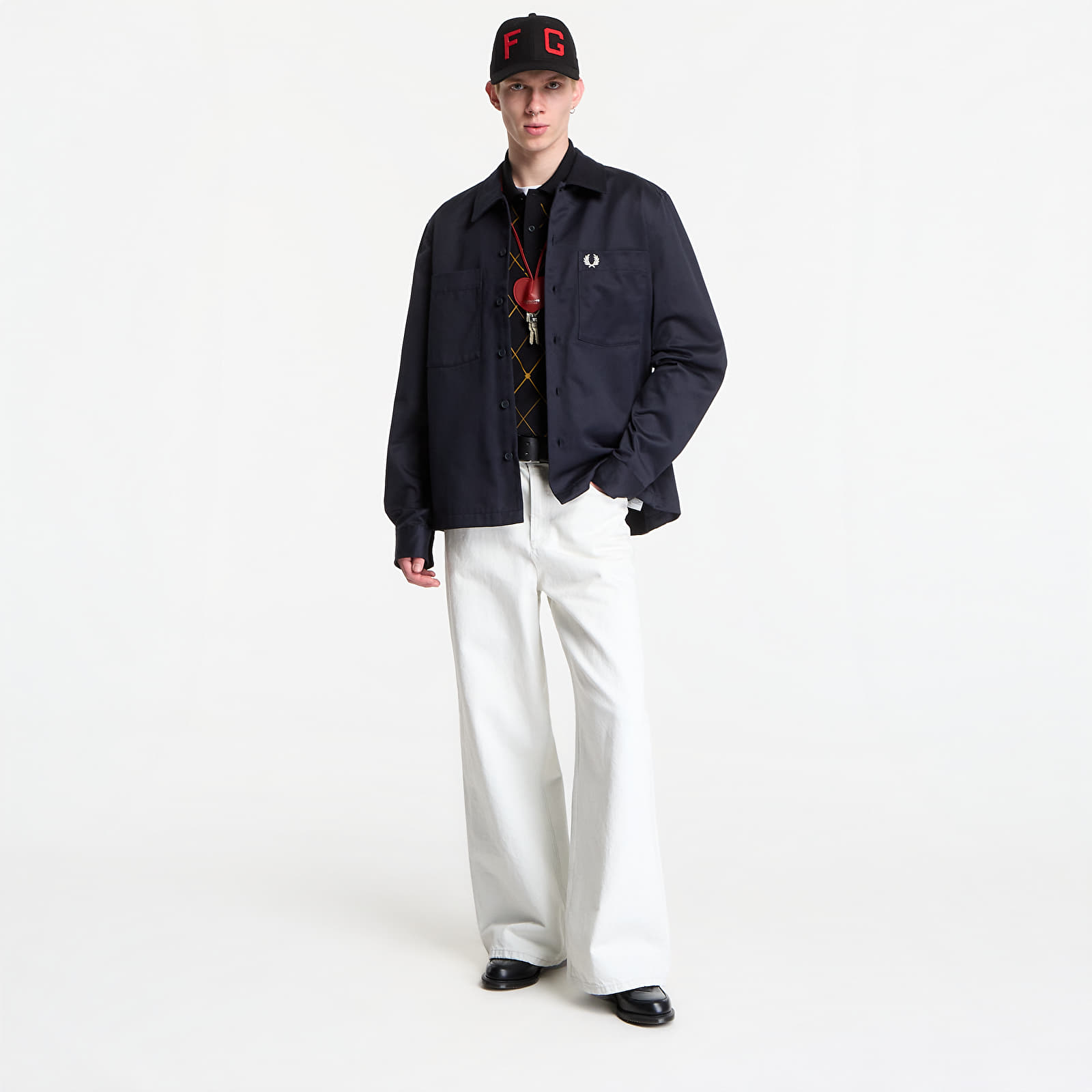 Overshirt Fred Perry Twill Overshirt Navy