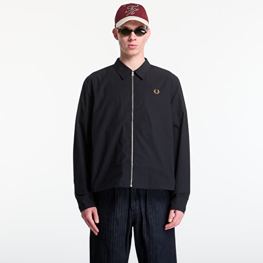 Fred Perry Poplin Overshirt Black