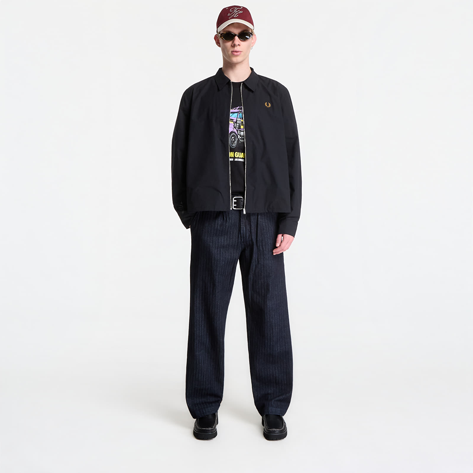 Overshirt Fred Perry Poplin Overshirt Black