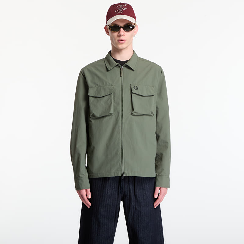 Fred Perry Ripstop Pocket Overshirt Green