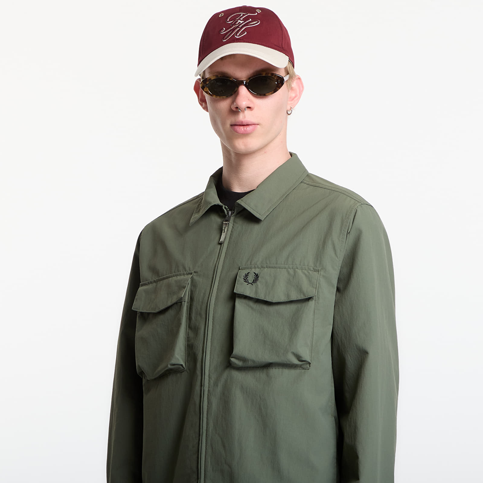 Overshirt Fred Perry Ripstop Pocket Overshirt Green