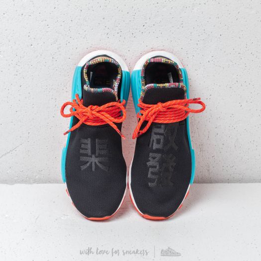 Men s shoes adidas x Pharrell Williams Inspiration Hu NMD Core Black Clear Blue Orange Footshop