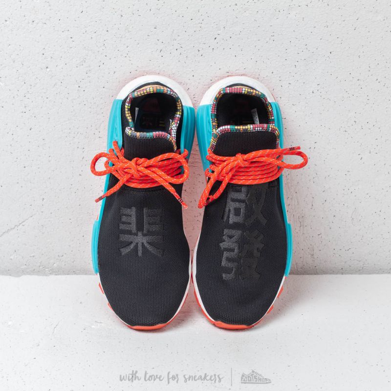 adidas Blue and Red Pharrell Williams NMD Sneakers BBC X Adidas Pharrell Human Race NMD Review & On Feet - YouTube main image 3
