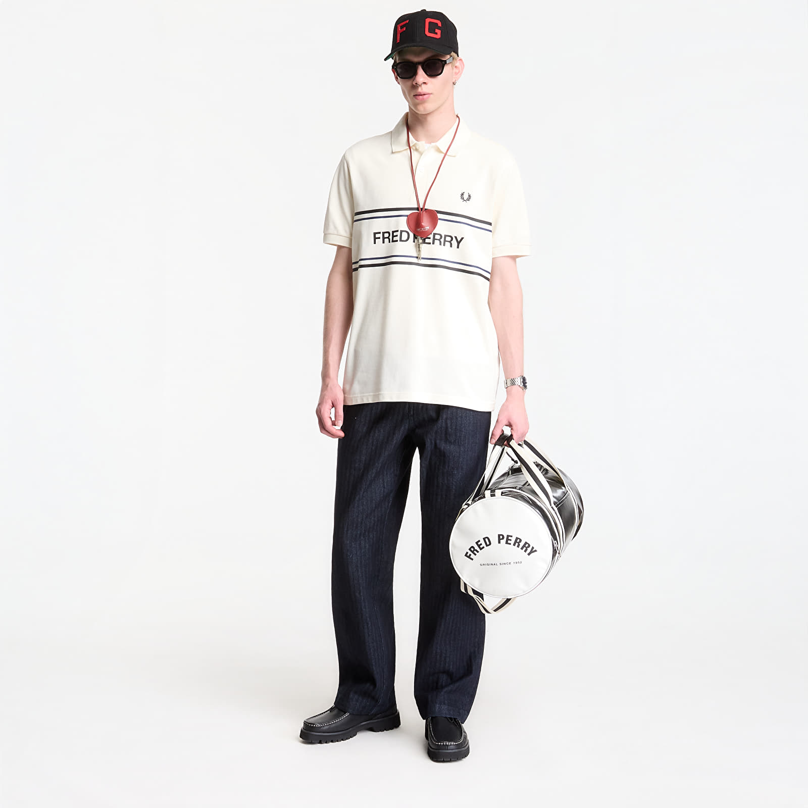 T-shirts Fred Perry Fred Perry Graphic Polo Shirt Ecru