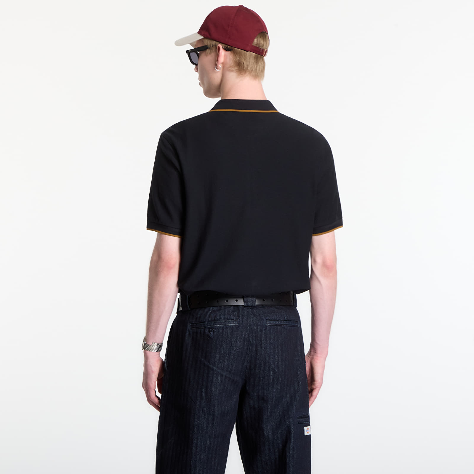 T-shirts Fred Perry Crepe Pique Polo Shirt Black