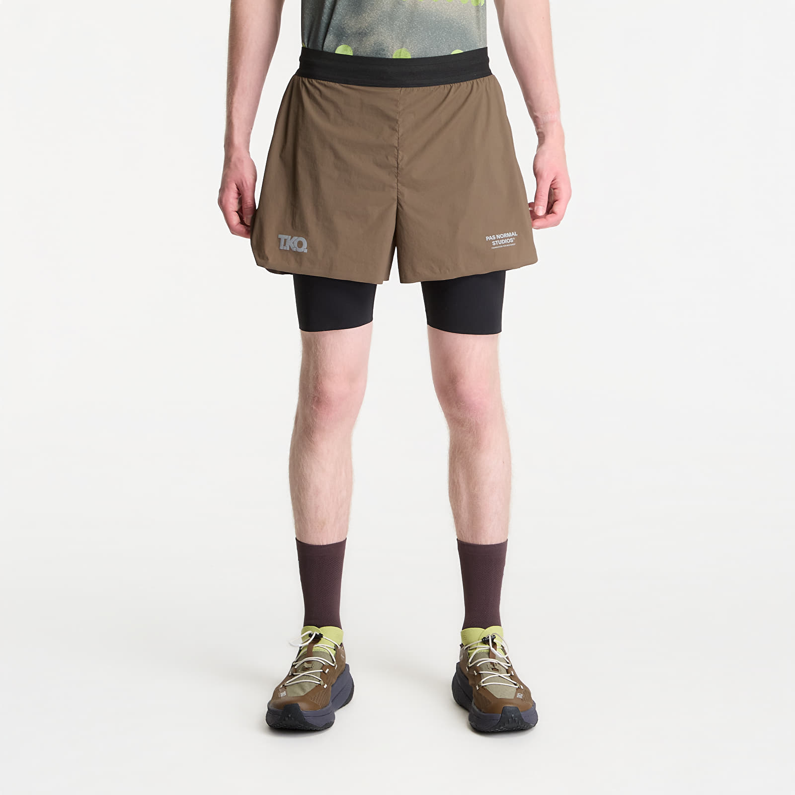 Miesten shortsit Pas Normal Studios x Salomon T.K.O. Balance 2-In-1 Shorts Dark Stone