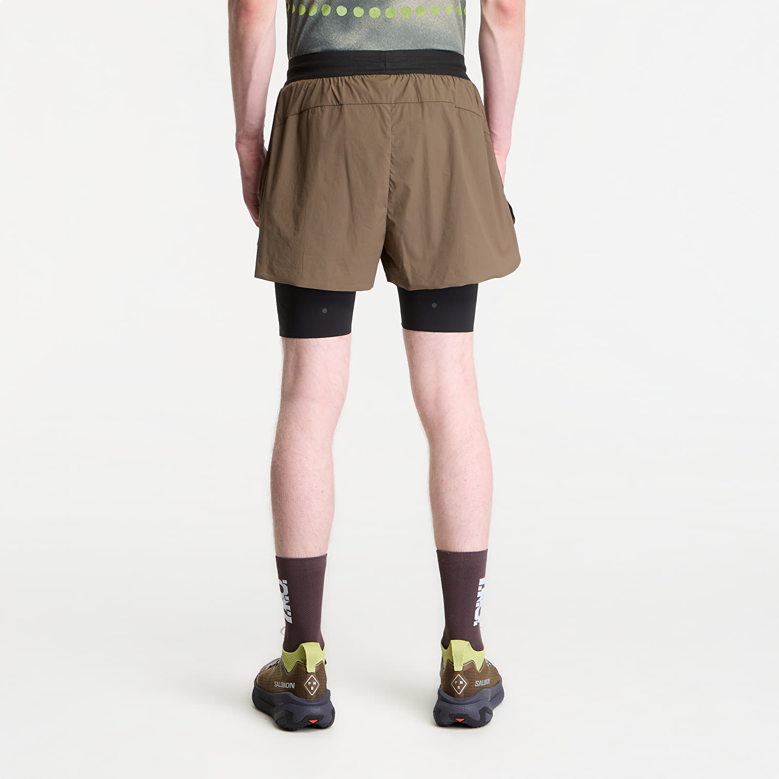 Miesten shortsit Pas Normal Studios x Salomon T.K.O. Balance 2-In-1 Shorts Dark Stone