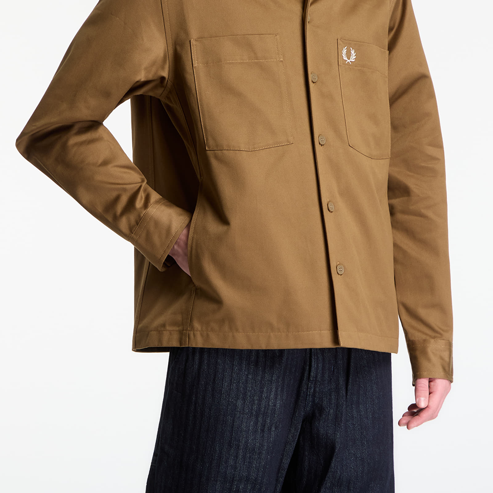 Overshirt Fred Perry Twill Overshirt Brown