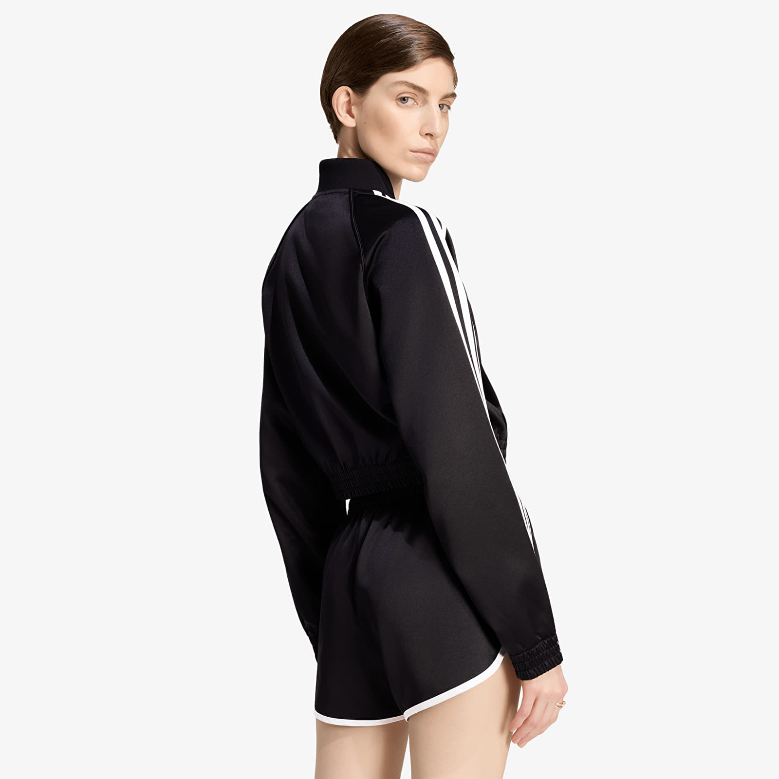 Jacken adidas Satin Sst Jacket Black/ White