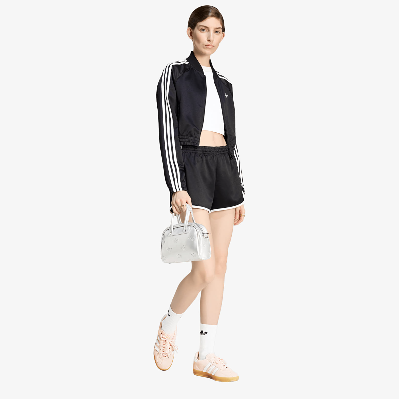 Jacken adidas Satin Sst Jacket Black/ White