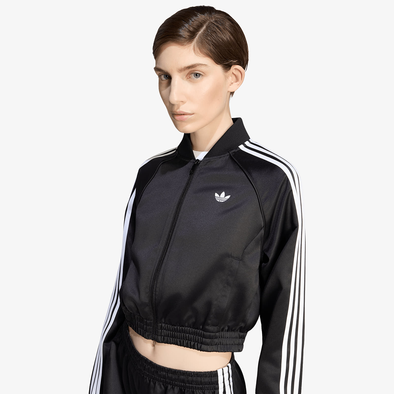 Jacken adidas Satin Sst Jacket Black/ White