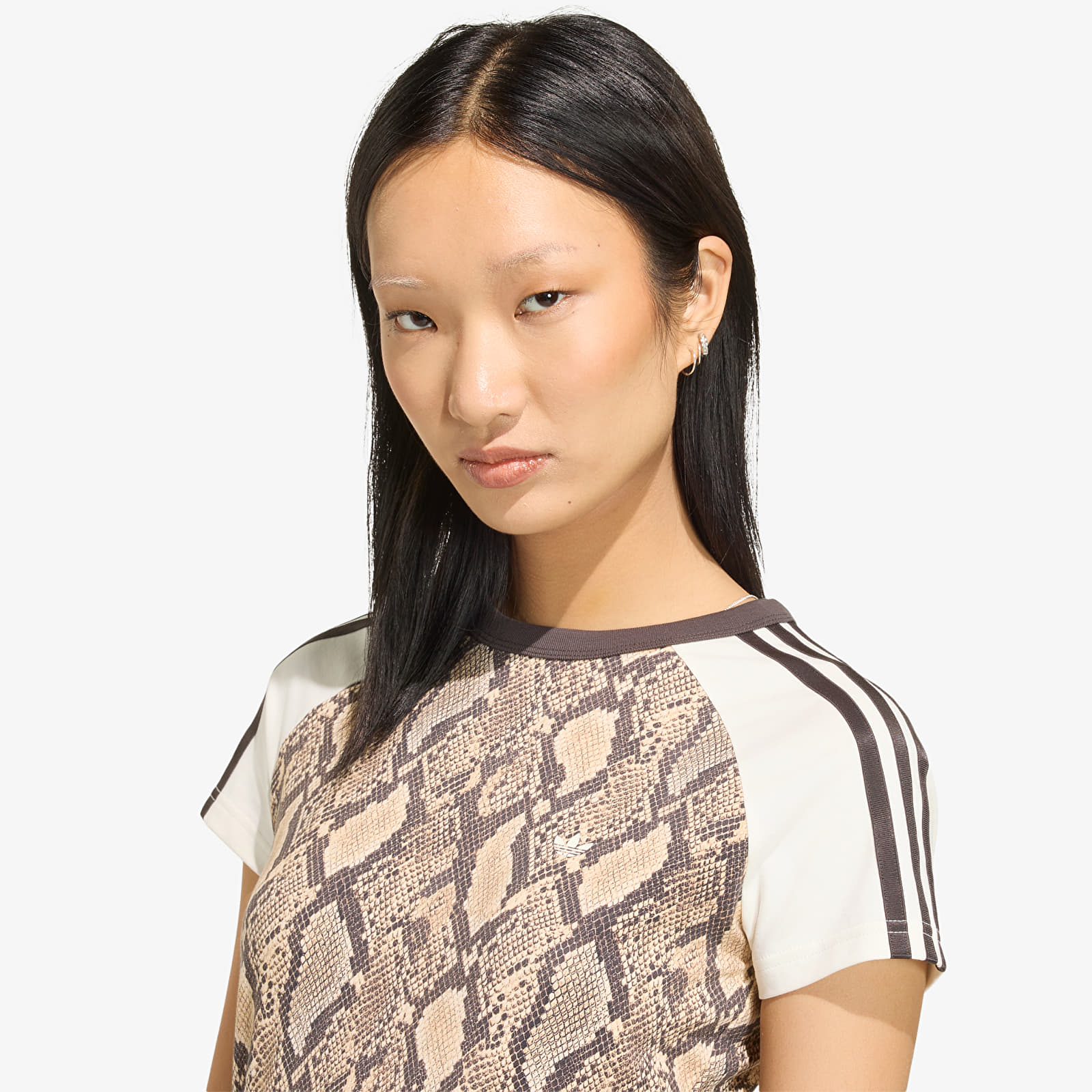 T-shirts adidas Snake Print Cali Tee Linen/ Magic Beige