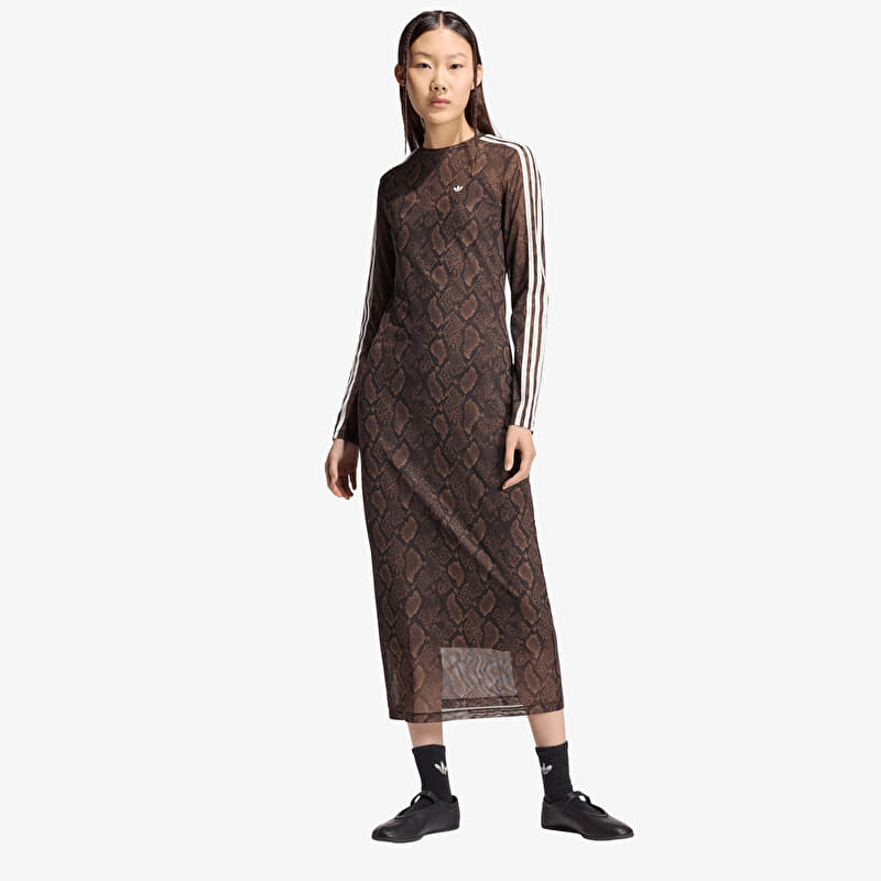 adidas Snake Print Maxi Dress Earth Strata/ Aurora Coffee