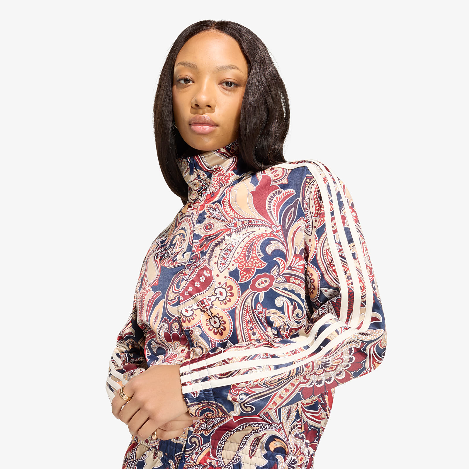 Jakker for kvinner adidas Liberty London Firebird Satin Track Top Multicolor/ Night Indigo