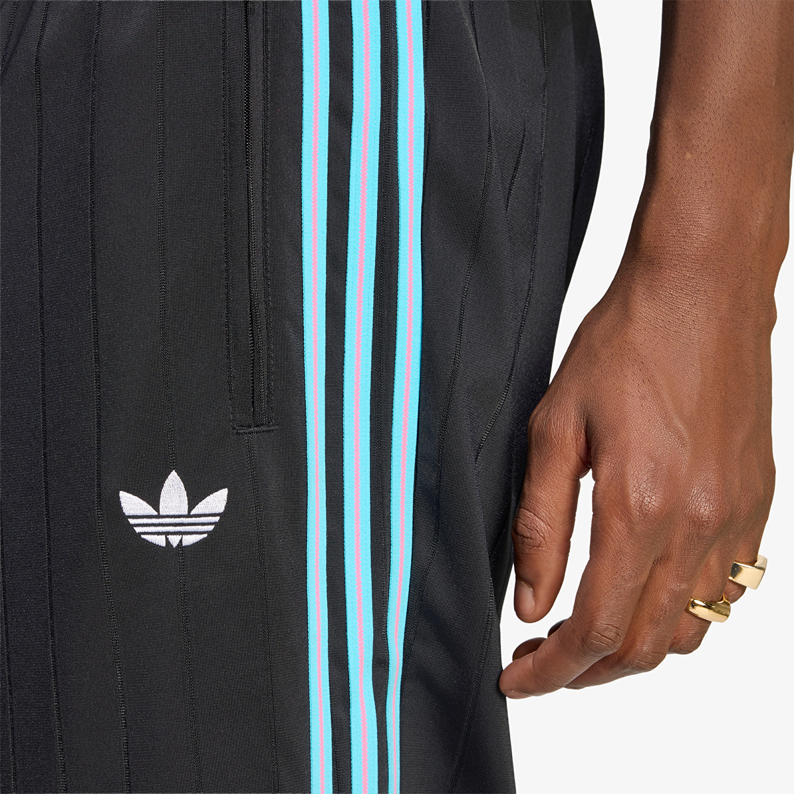 Joggebukser for menn adidas Firebird Drop Needle Track Tracksuit Bottoms Black