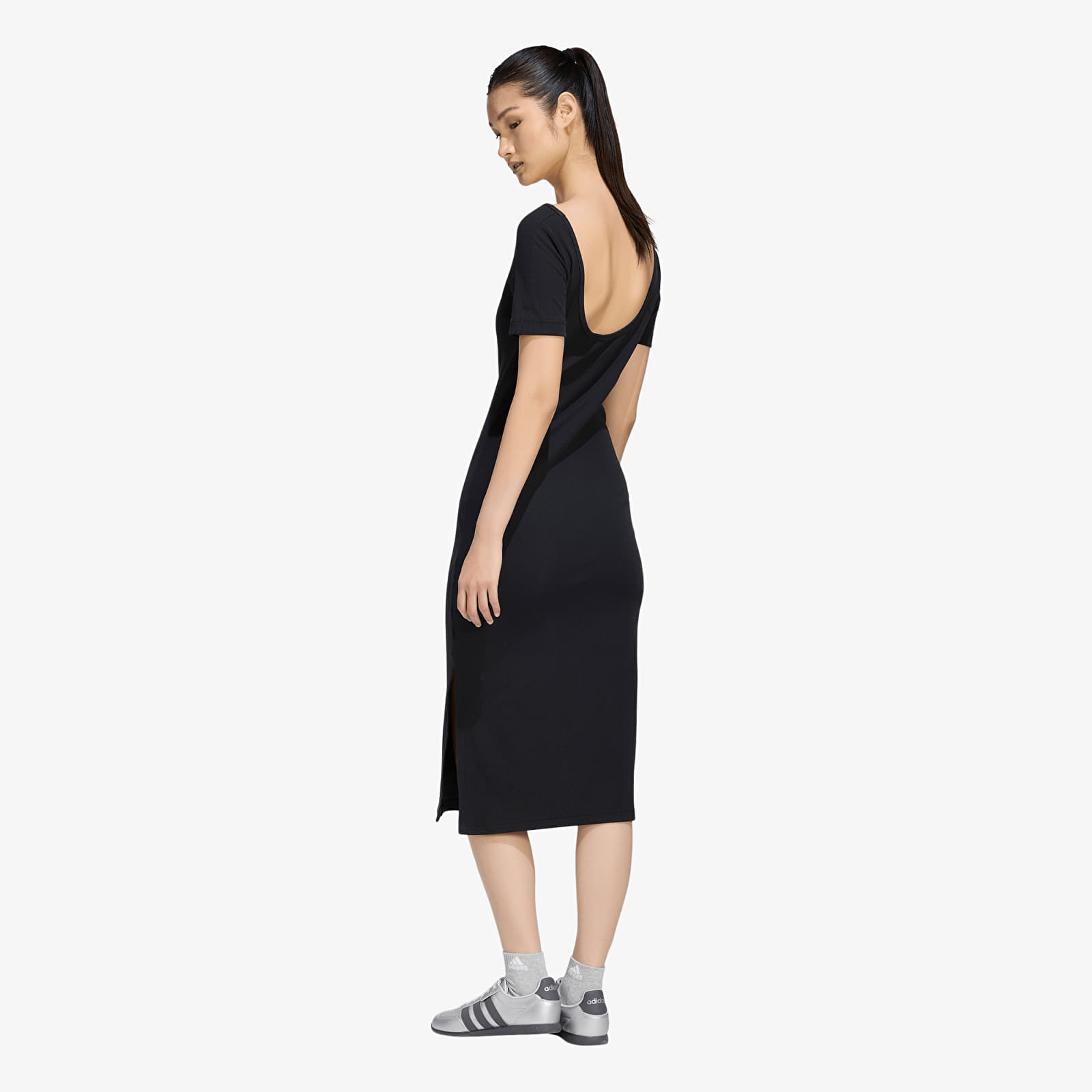  Jurken adidas W Ak Sl Rib Dre Black
