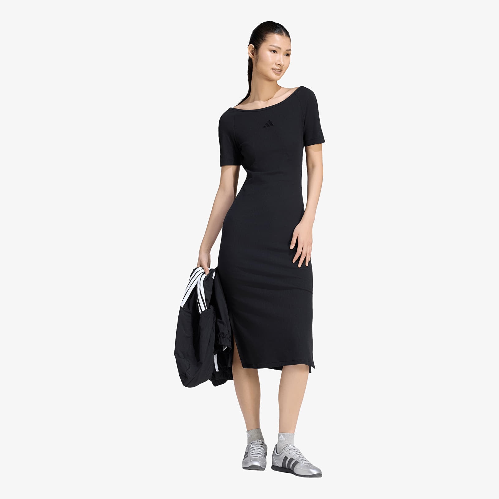  Jurken adidas W Ak Sl Rib Dre Black