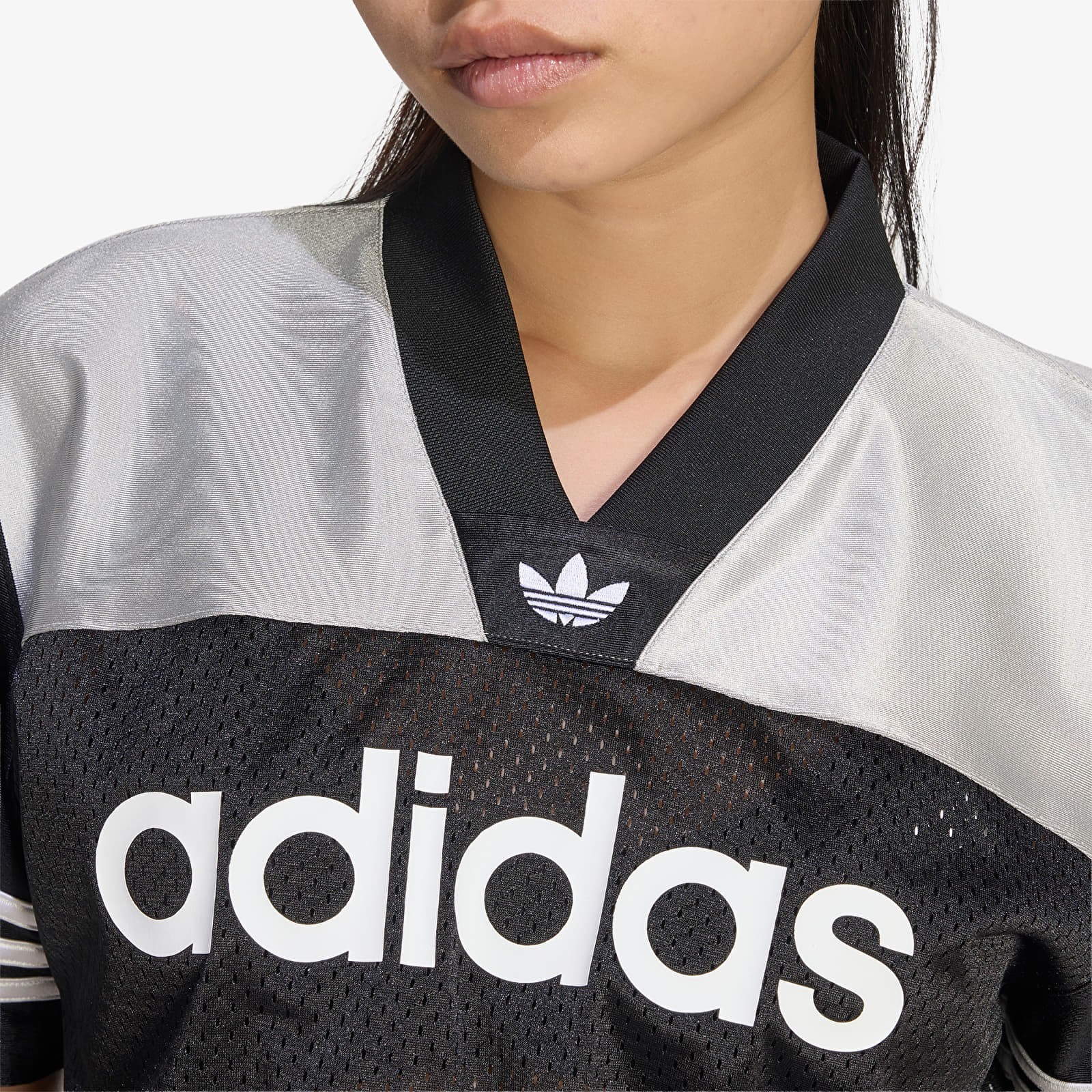 Women's jerseys adidas Crop Jersey Black/ Grey Two/ White