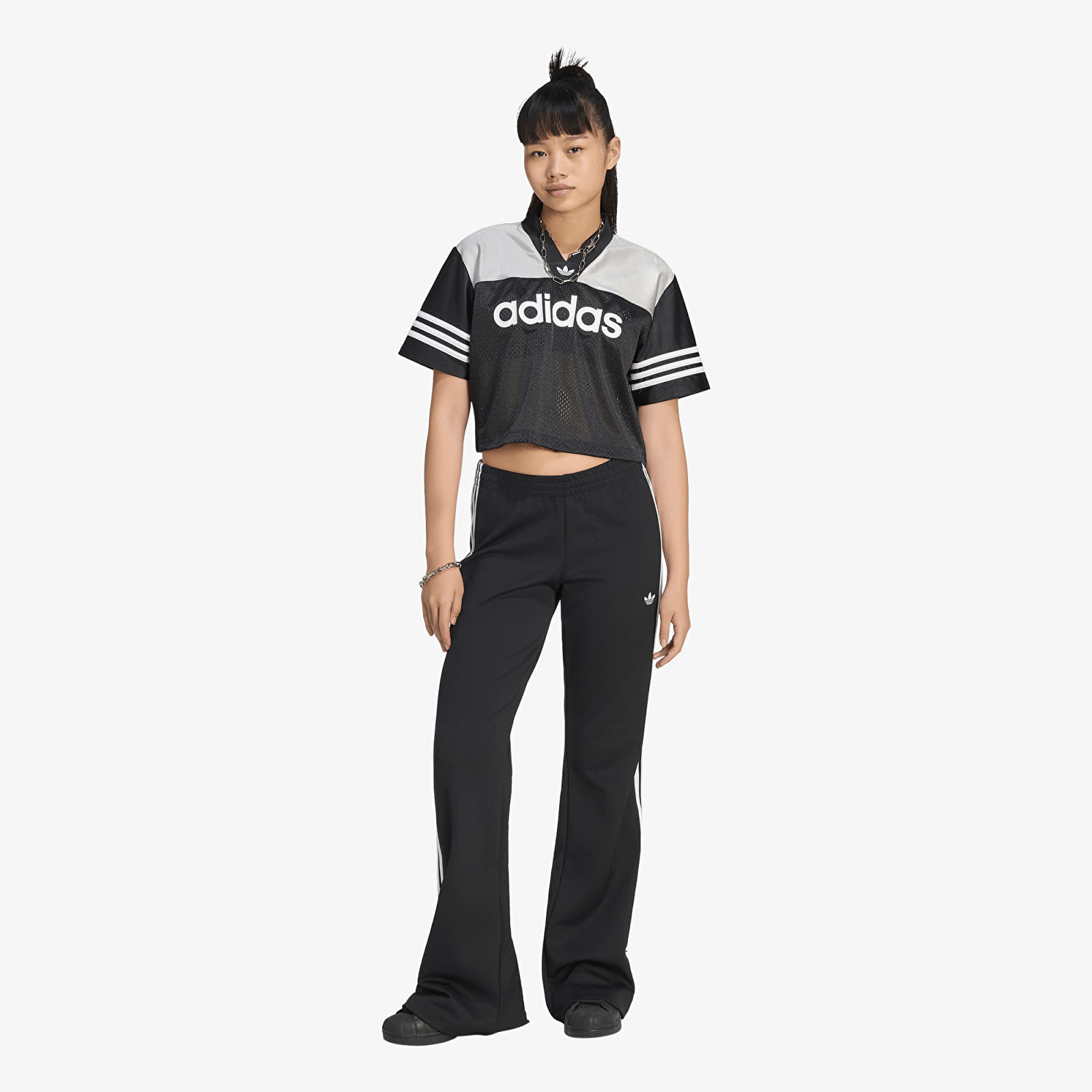 Women's jerseys adidas Crop Jersey Black/ Grey Two/ White