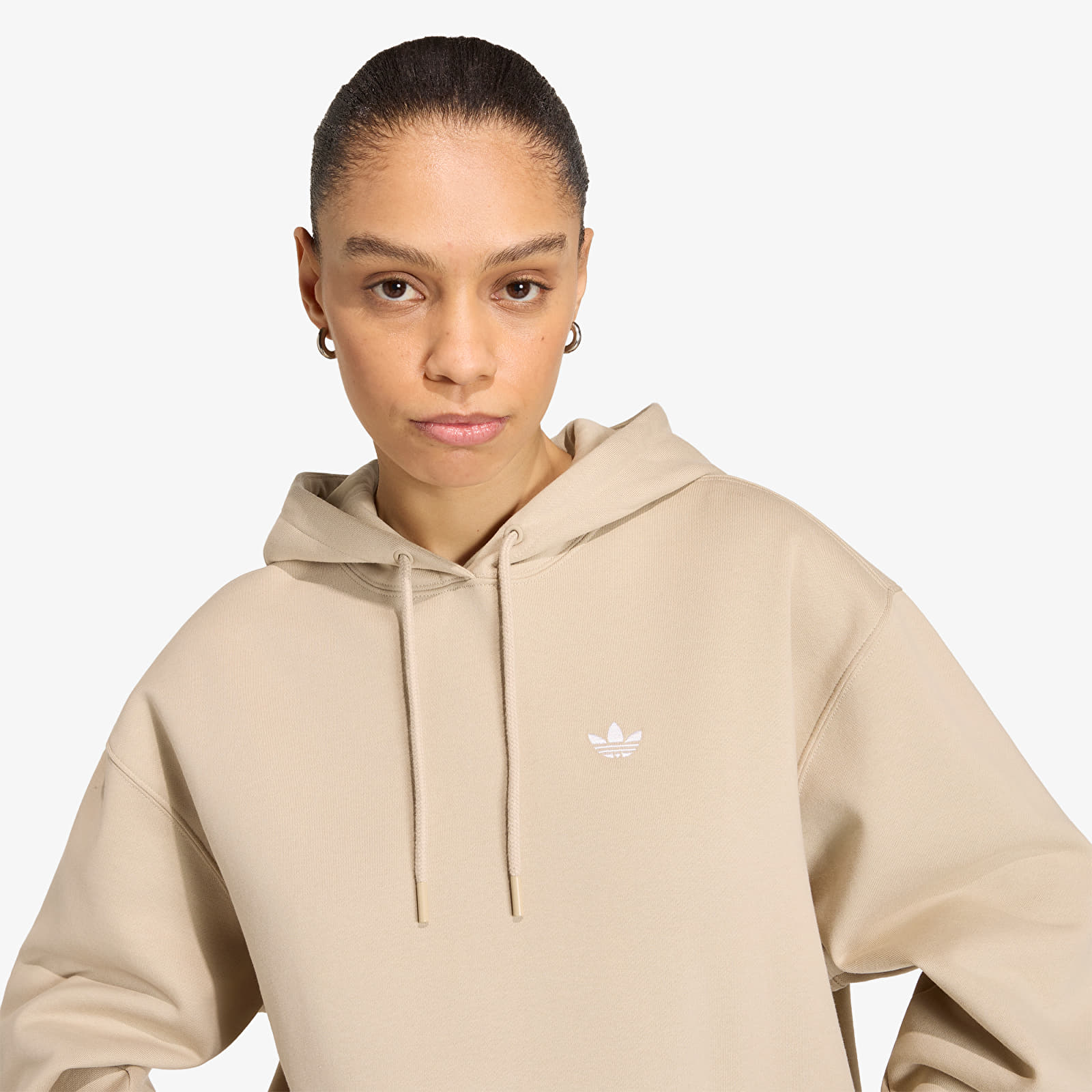 Hoodies and sweatshirts  adidas Ess Fl Hd Os Khaki Three