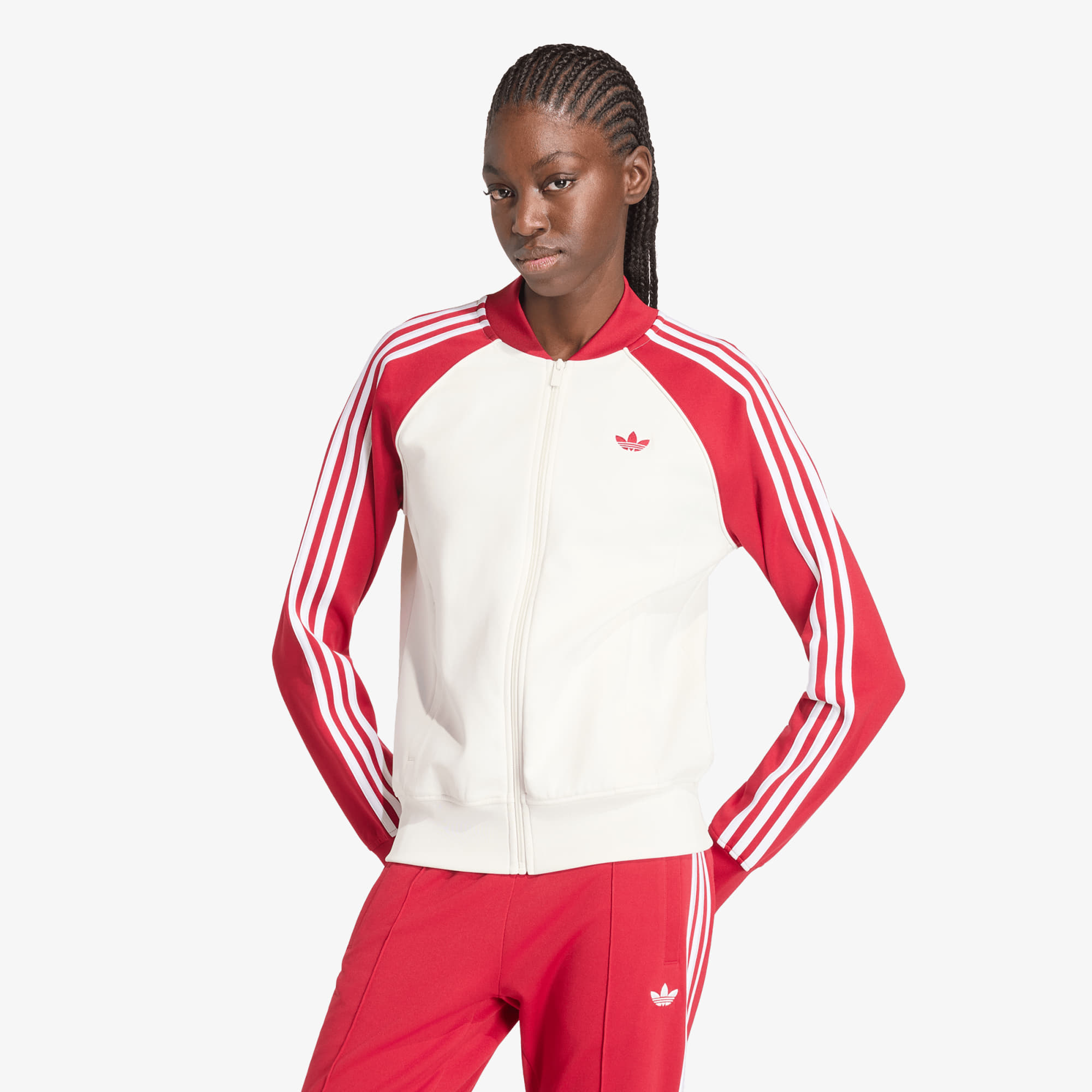 Суитшърт adidas Sst Tt Cloud White/ Team Victory Red/ White XL