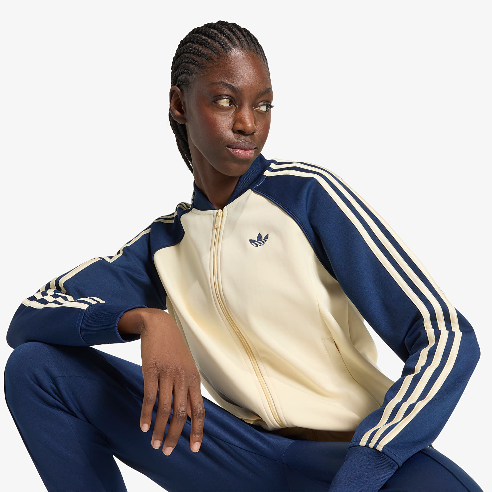 Hettegensere for kvinner adidas Sst Classic Track Top Warm Vanilla/ Night Indigo