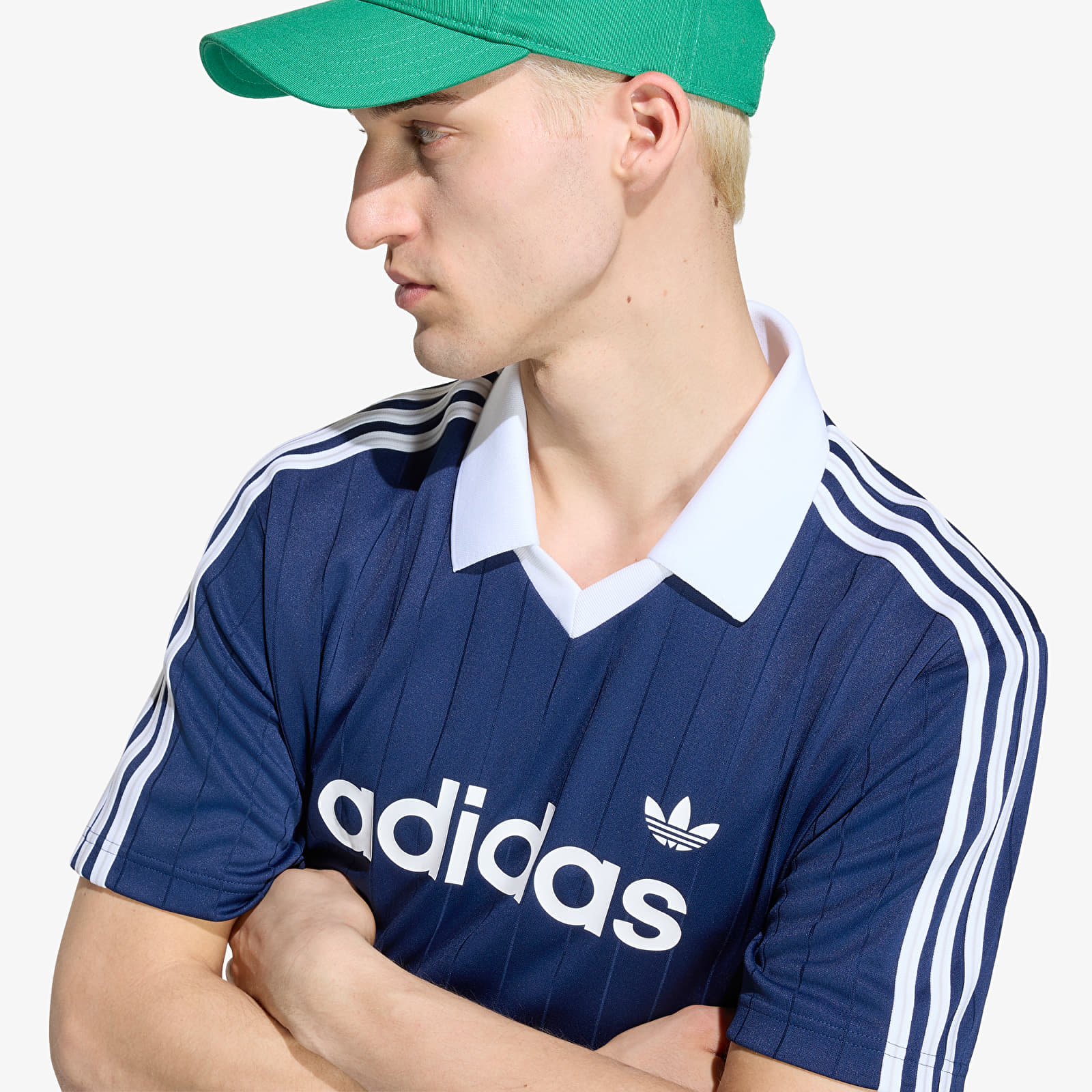 Muški dresovi adidas Pinstr Jsy Night Indigo/ White
