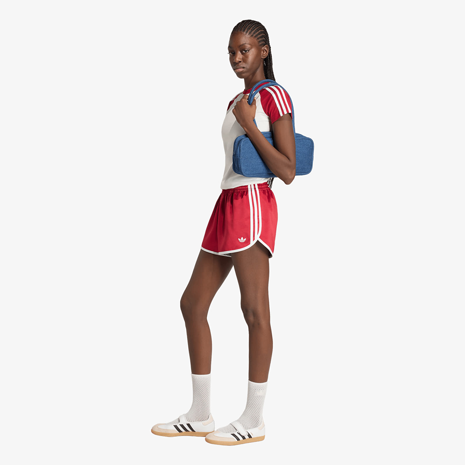Ženske kratke hlače adidas 3s Sprntr Short Team Victory Red/ White