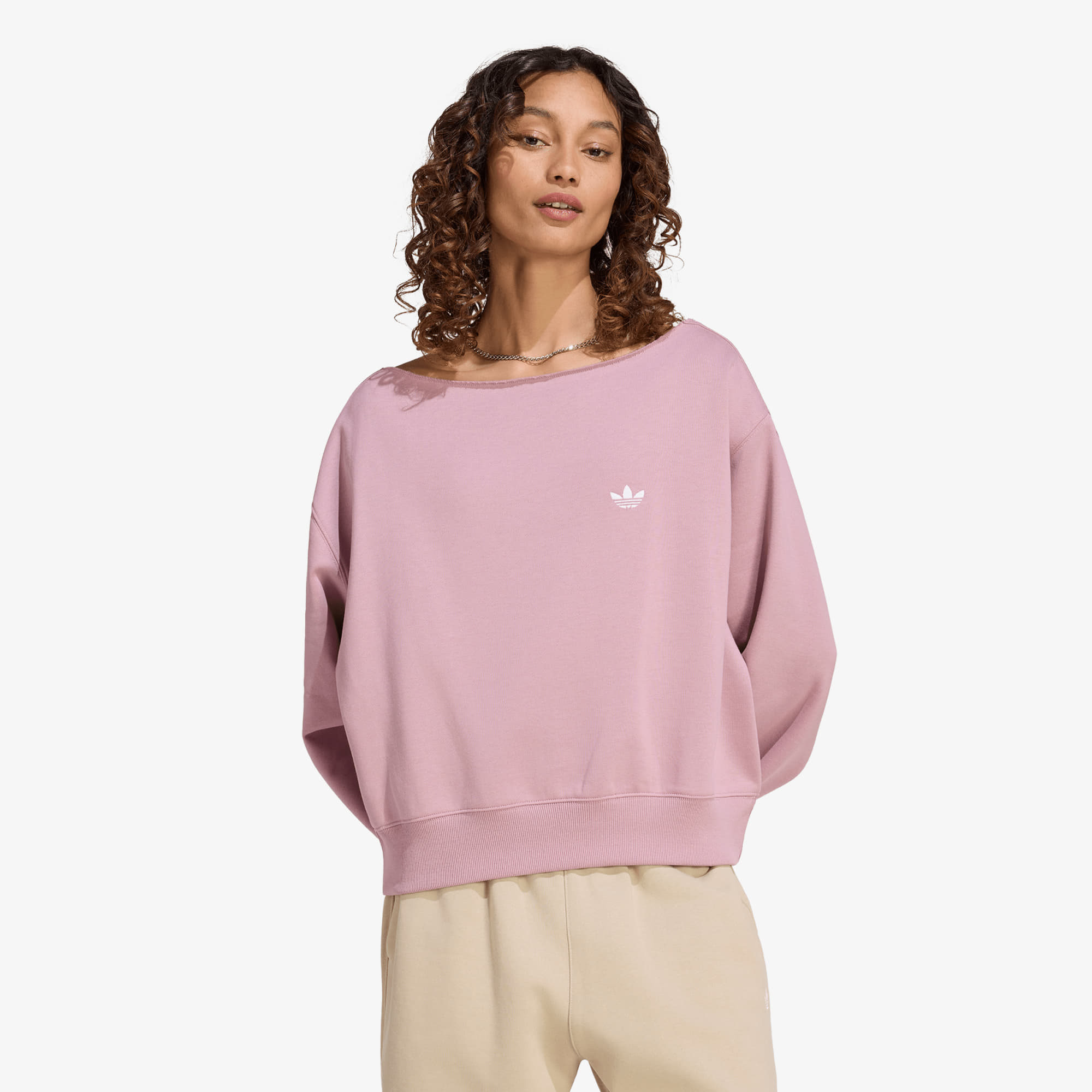 Суитшърт adidas Ess Crw Lo Magic Mauve L