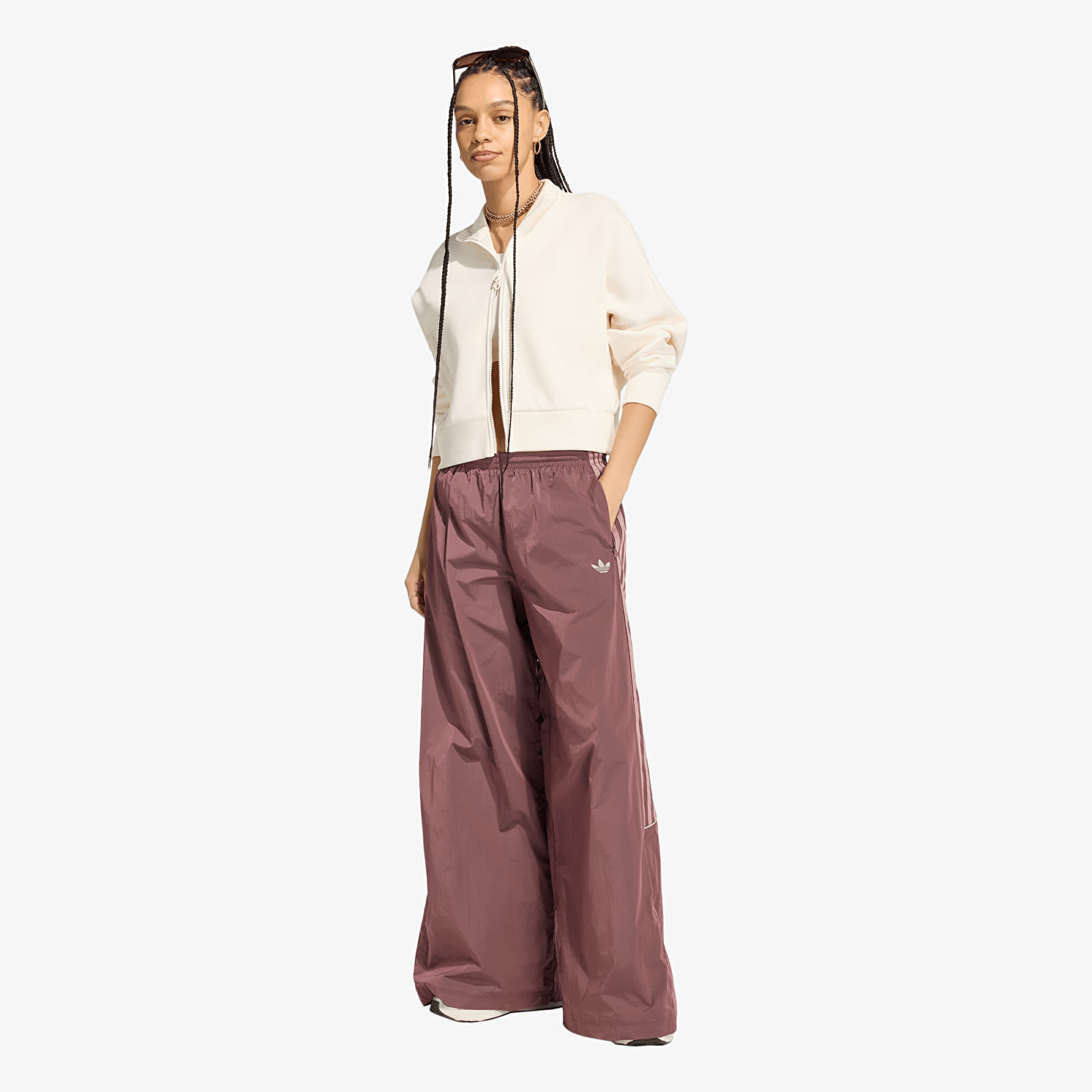 Women's sweatpants adidas Teamgeist Tp Quiet Crimson/ Reflective Silver/ Wonder Oxide