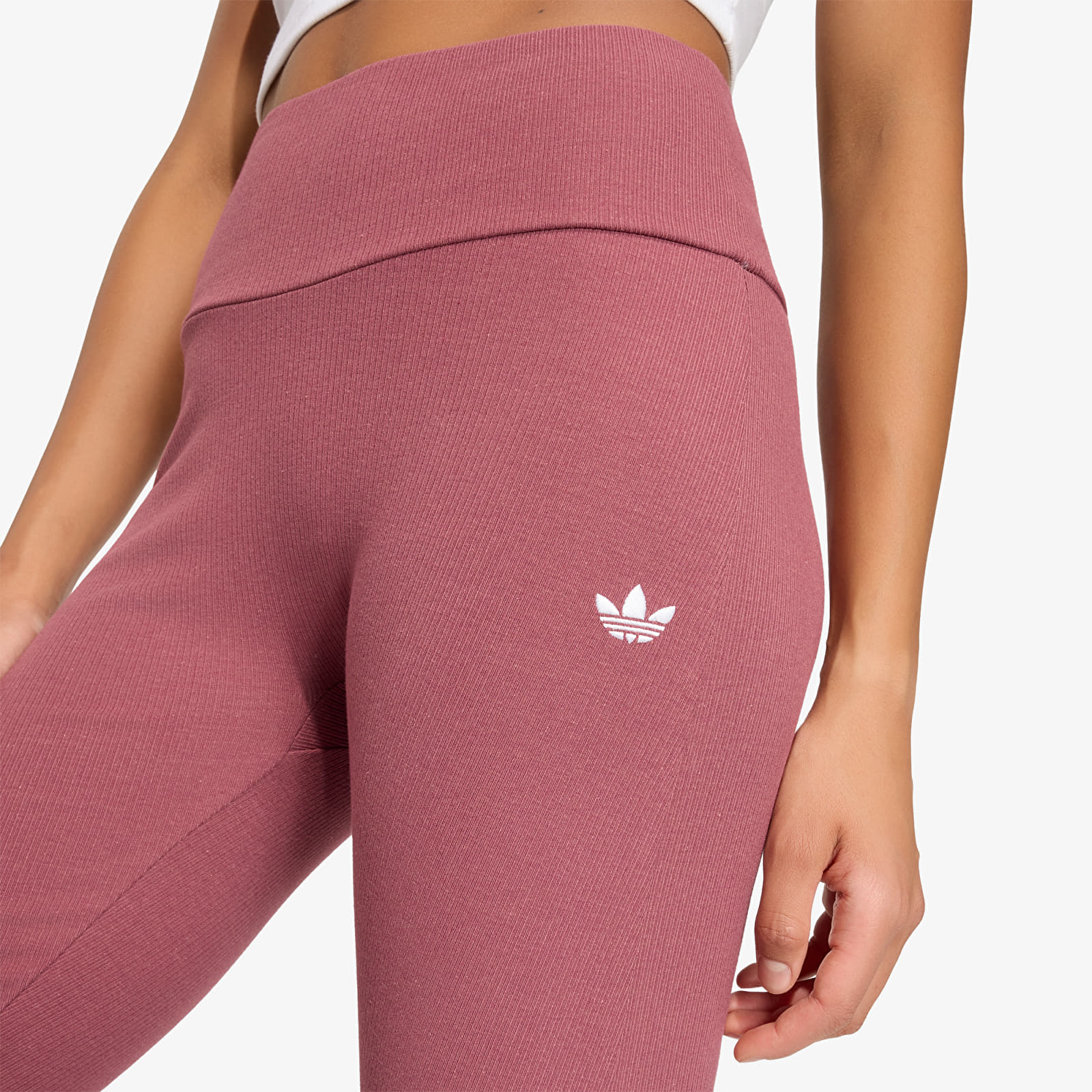 Leggings adidas Essentials Rib Flared Leggings Quiet Crimson