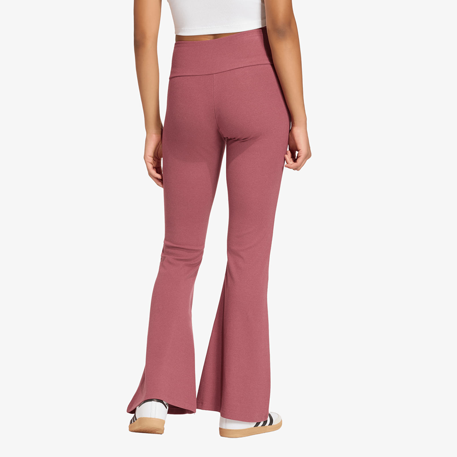 Leggings adidas Essentials Rib Flared Leggings Quiet Crimson