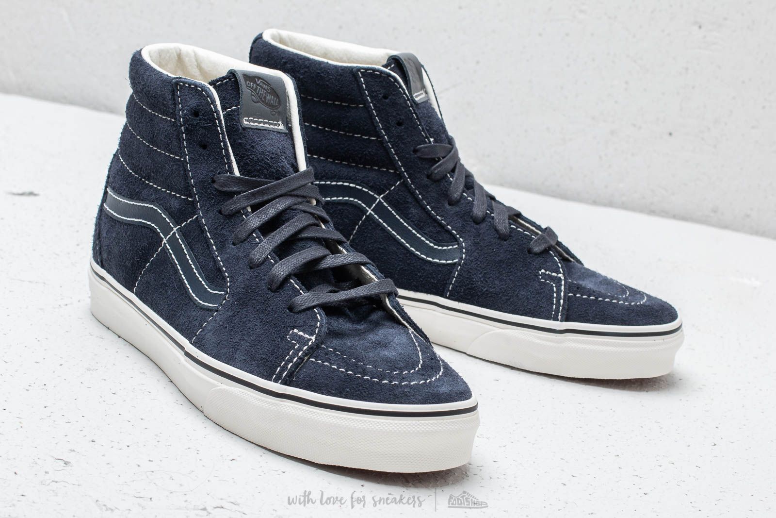 Men's shoes Vans SK8-Hi (Hairy Suede) Sky Captain/ Snow White