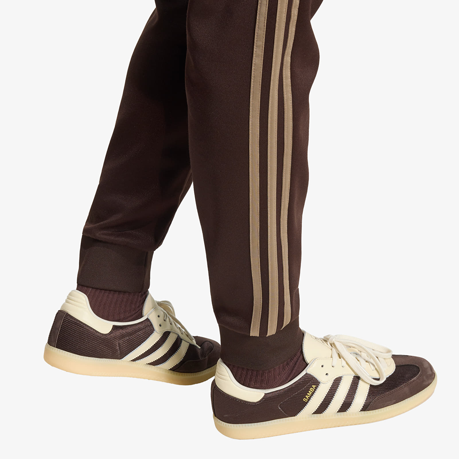 Joggebukser for menn adidas Sst Track Pants Aurora Coffee/ Khaki Six
