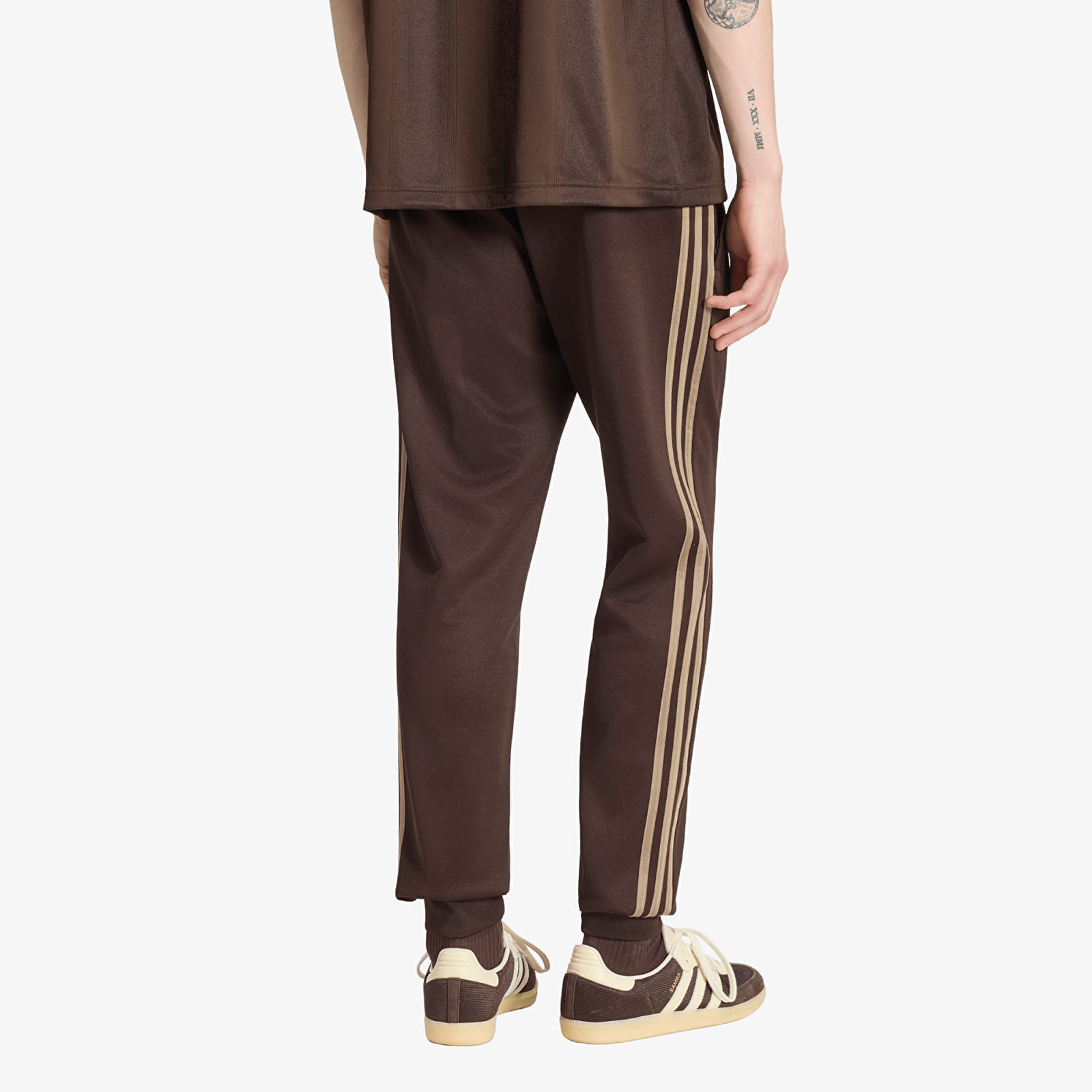 Joggebukser for menn adidas Sst Track Pants Aurora Coffee/ Khaki Six