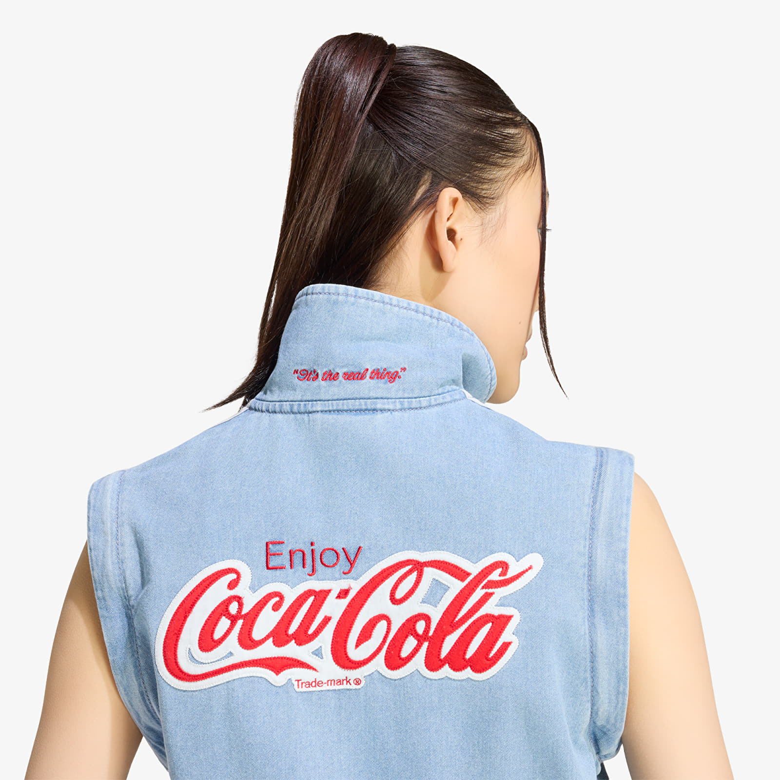 Jakker adidas x Coca Cola Firebird Reg Denim Track Top Light Denim