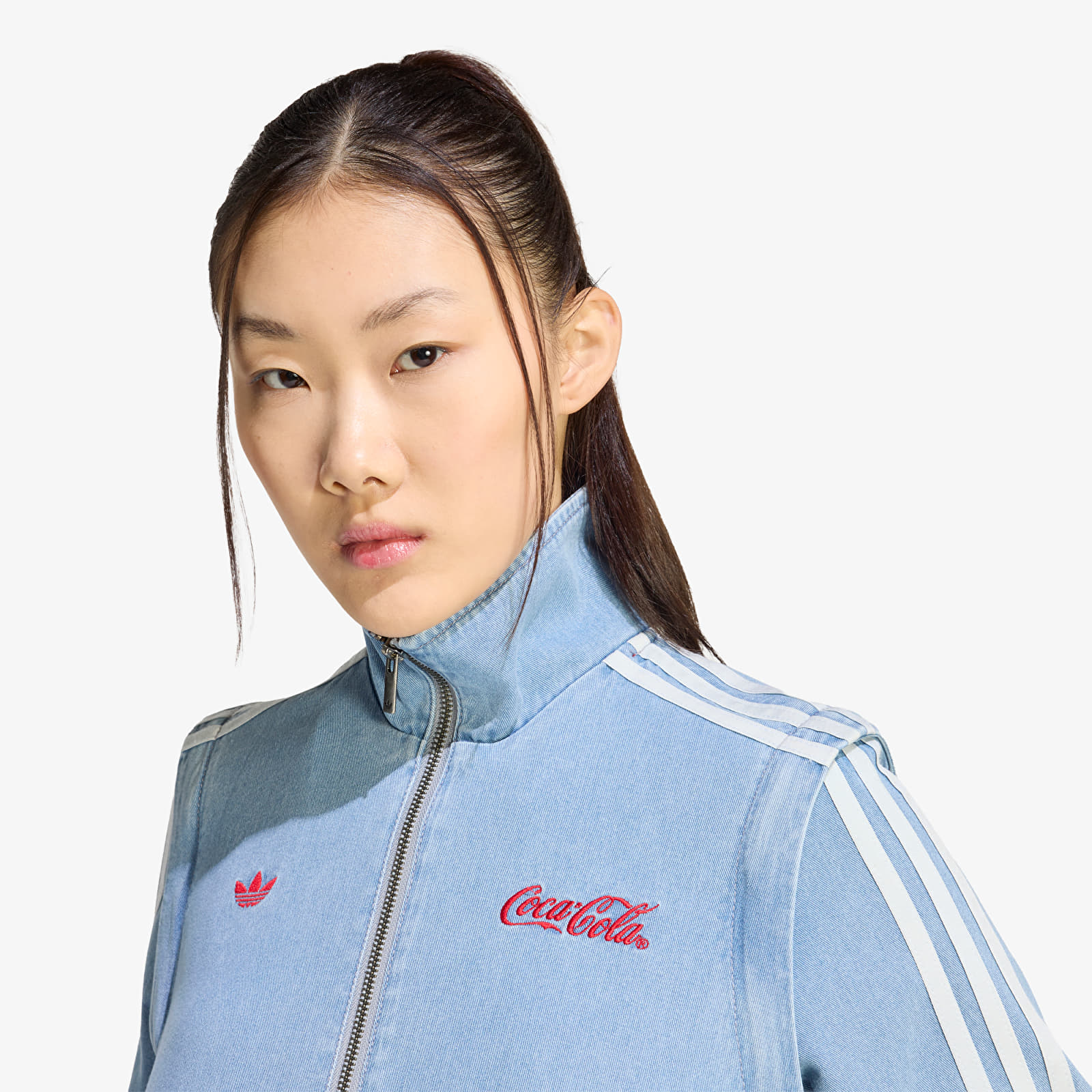 Jakker adidas x Coca Cola Firebird Reg Denim Track Top Light Denim