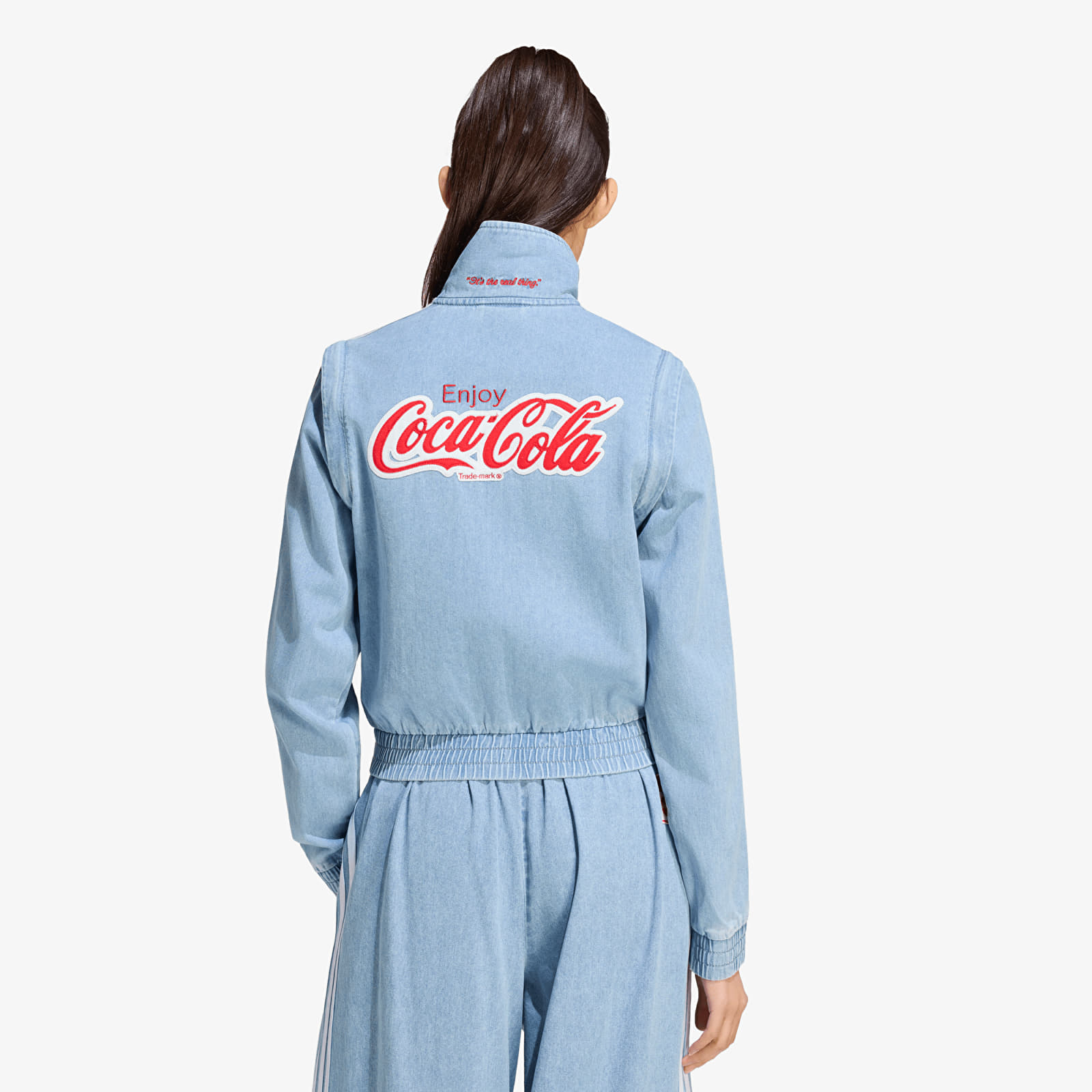 Jakker adidas x Coca Cola Firebird Reg Denim Track Top Light Denim