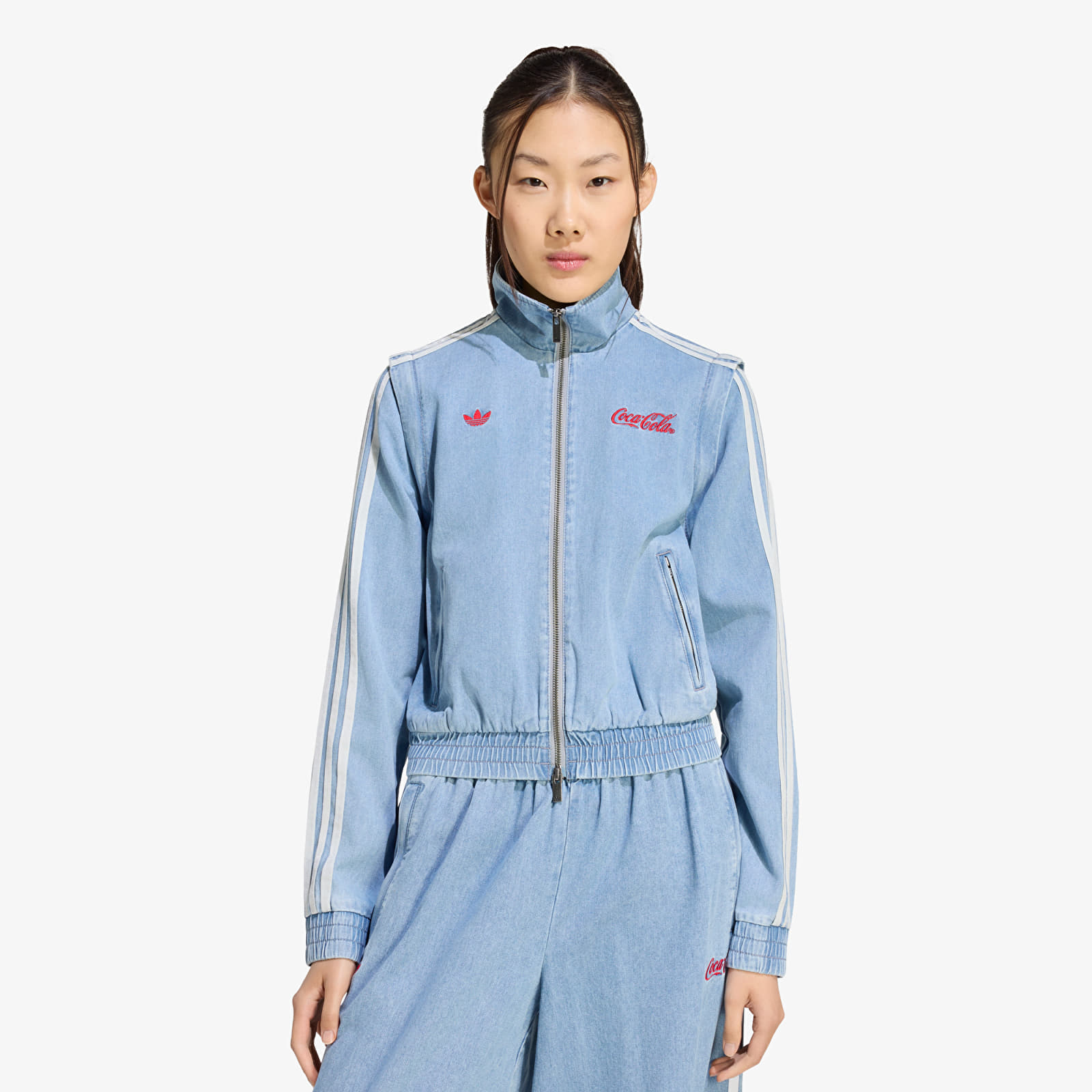 Jakker adidas x Coca Cola Firebird Reg Denim Track Top Light Denim