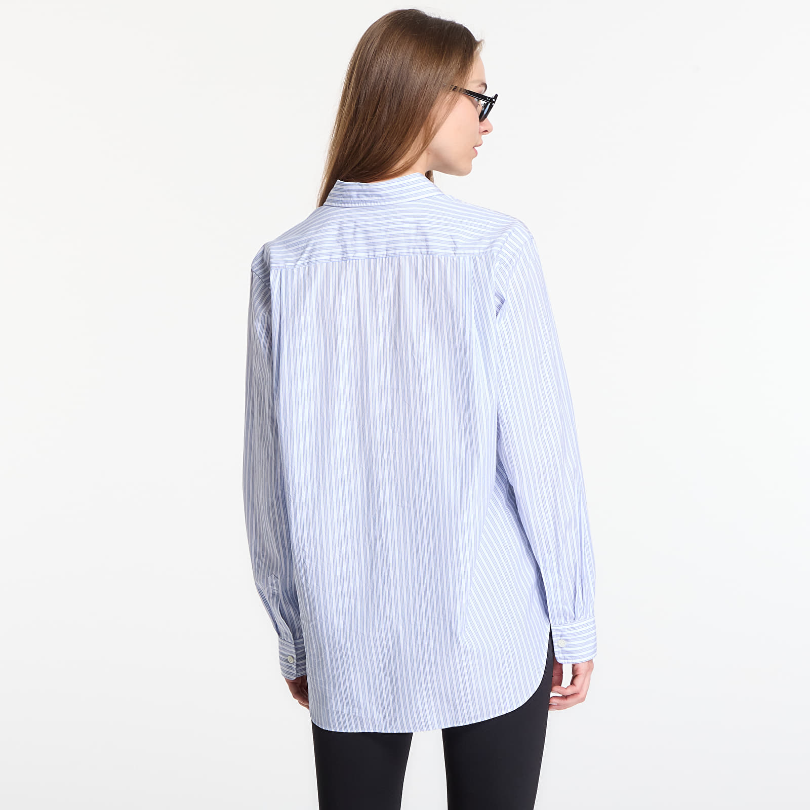 Ризи Comme des Garçons PLAY Shirt Black Emblem Woven UNISEX Blue