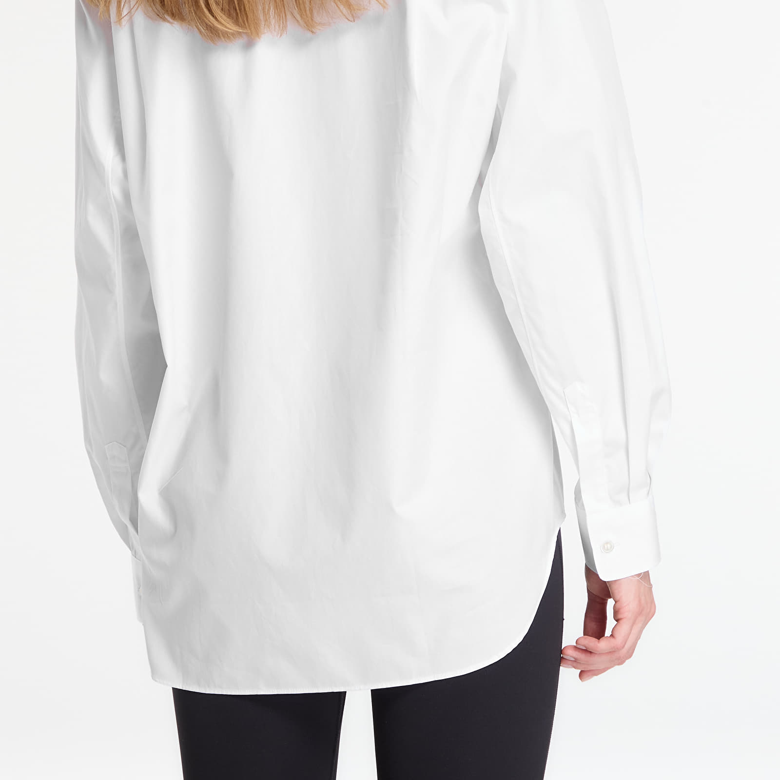 Ризи Comme des Garçons PLAY Shirt Red Emblem Woven UNISEX White