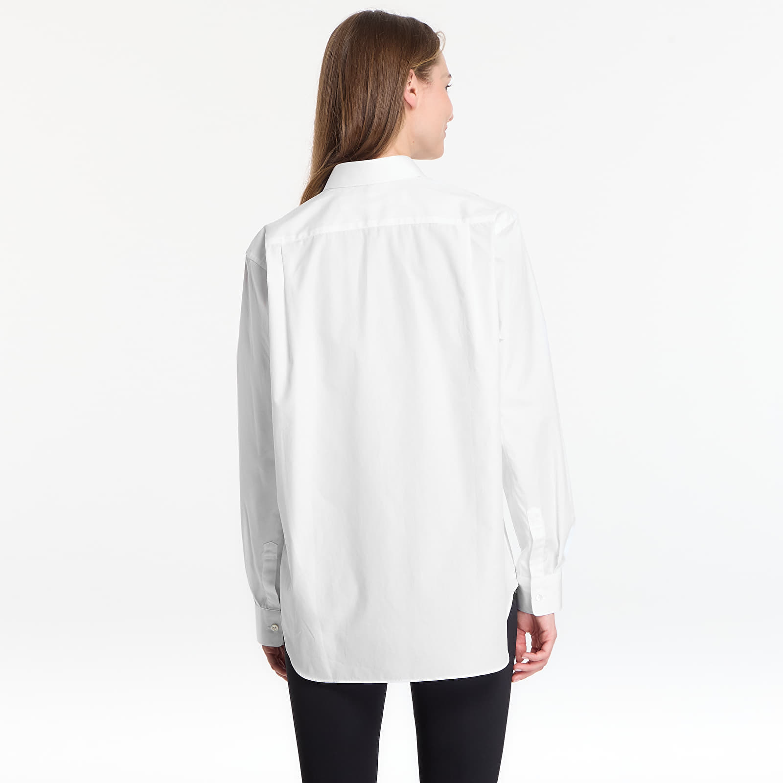 Ризи Comme des Garçons PLAY Shirt Red Emblem Woven UNISEX White