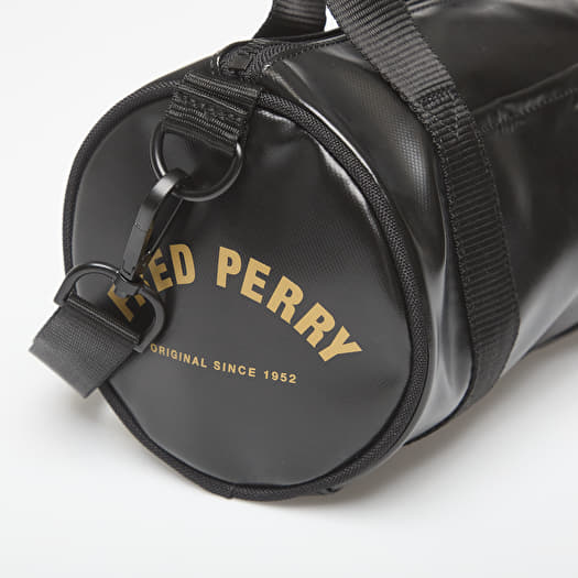Fred Perry Tonal Classic Mini Barrel Bag Black | Footshop