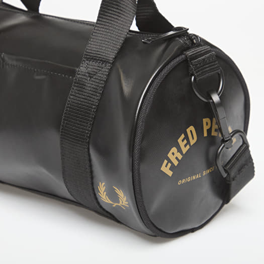 Fred Perry Tonal Classic Mini Barrel Bag Black | Footshop