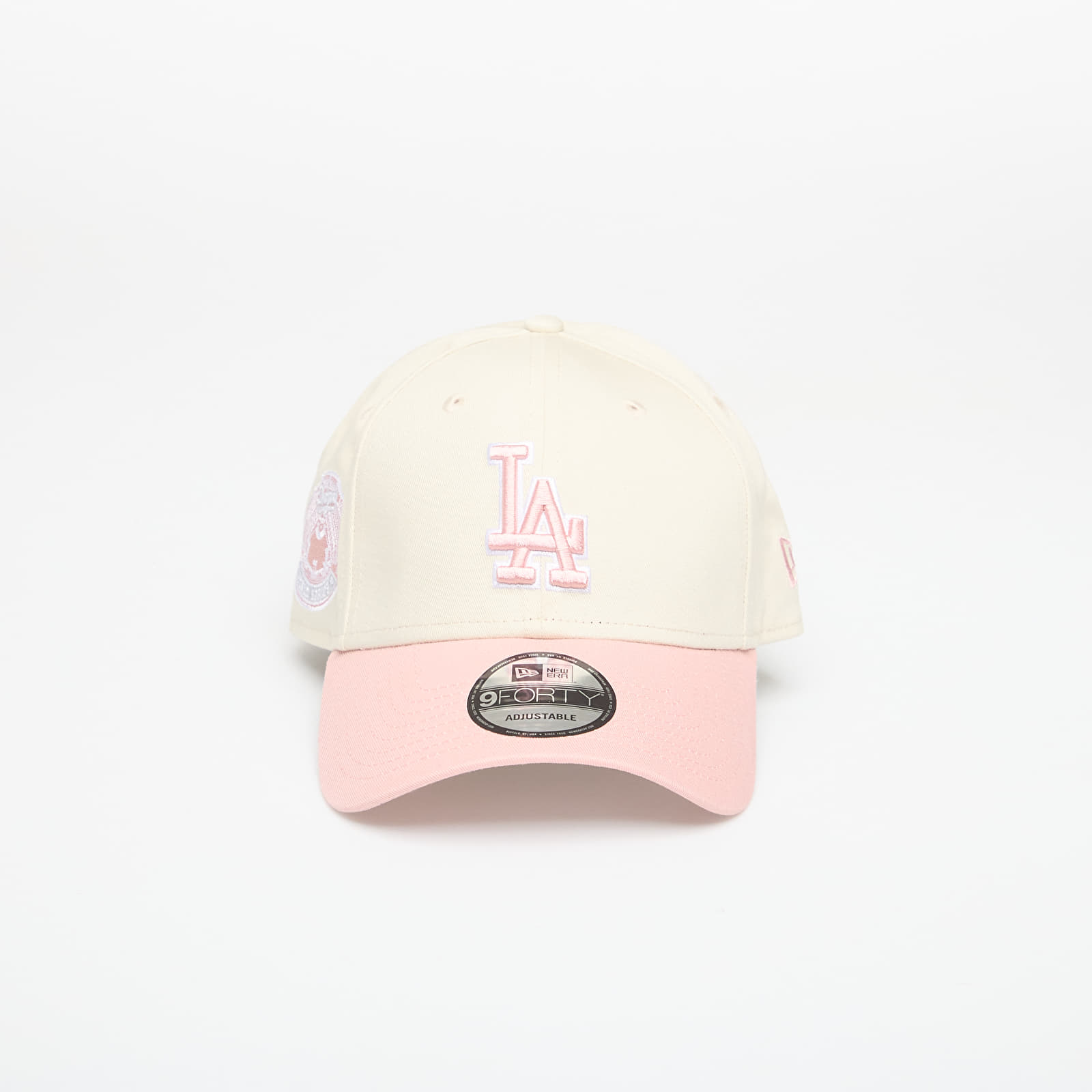 Ανδρικά καπέλα New Era 9FORTY MLB WS Patch Los Angeles Dodgers Light Cream/ Pink Rouge