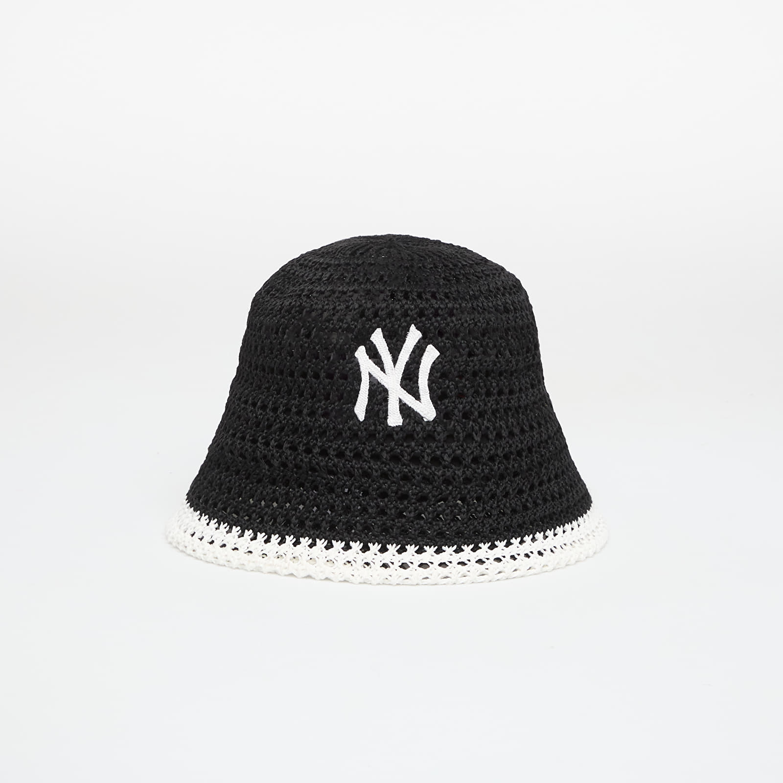 Hüte für Frauen New Era MLB Knitted Bucket New York Yankees Black/ Optic White