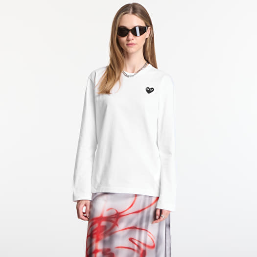 T-shirt Comme des Garçons PLAY T-Shirt Black Emblem Knit UNISEX White