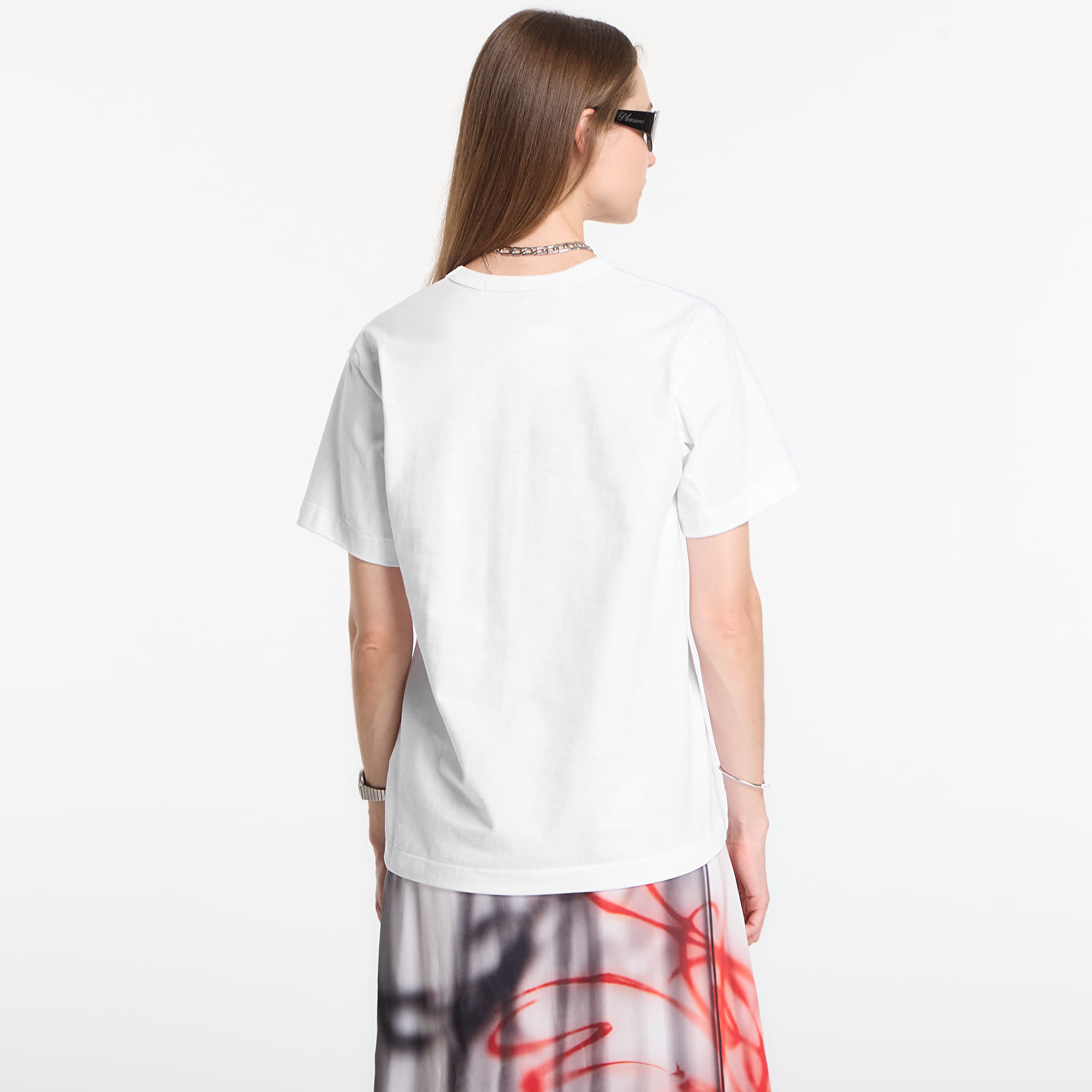 T-shirts Comme des Garçons PLAY T-Shirt Red Emblem Knit UNISEX White