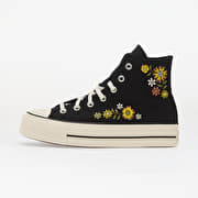 Chuck Taylor All Star Lift Embroidered Flowers - Converse Black/ Egret/ Bright Outlook