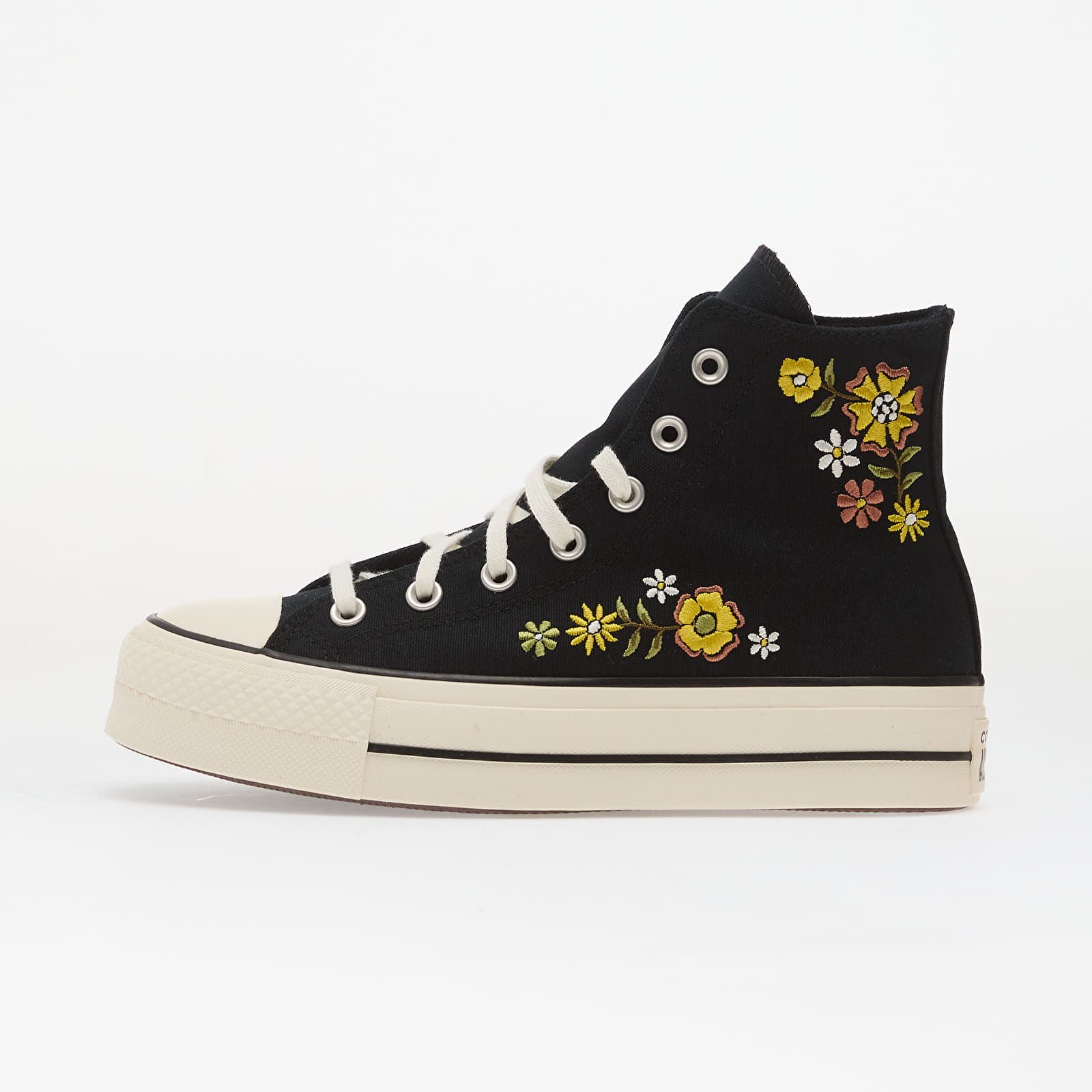 Women's shoes Chuck Taylor All Star Lift Embroidered Flowers - Converse Black/ Egret/ Bright Outlook